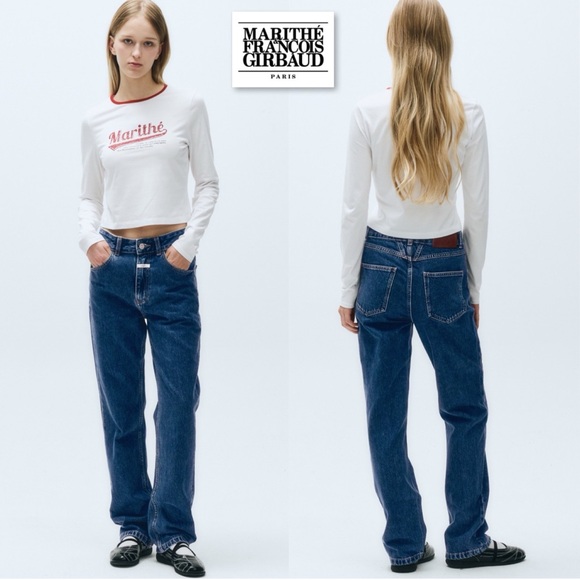 NWT Marithe Francois Girbaud Paris Slim Straight Fit Jeans Women's 25
